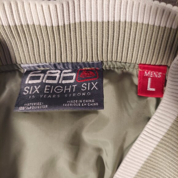 686 Men’s Olive Green Quilted Jacket | Knit Sleeves | Warm Winter Layer | Size L - Picture 9 of 9